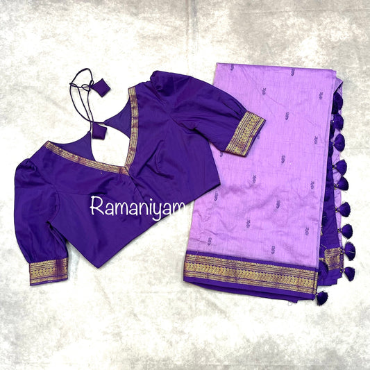 Lavender and Dark blue Gadwal