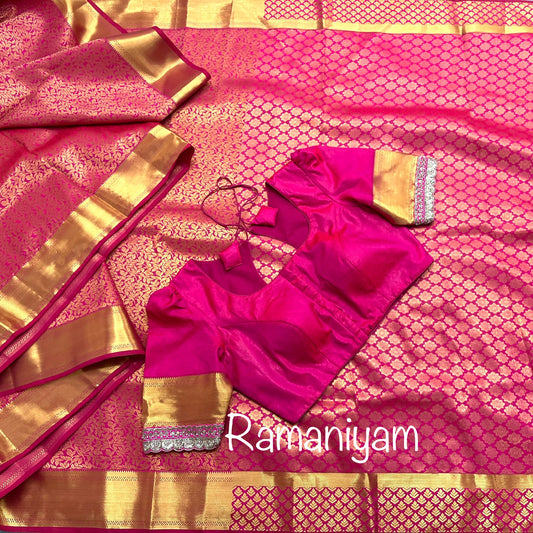 Royal pink Kanchi Lightweight Saree