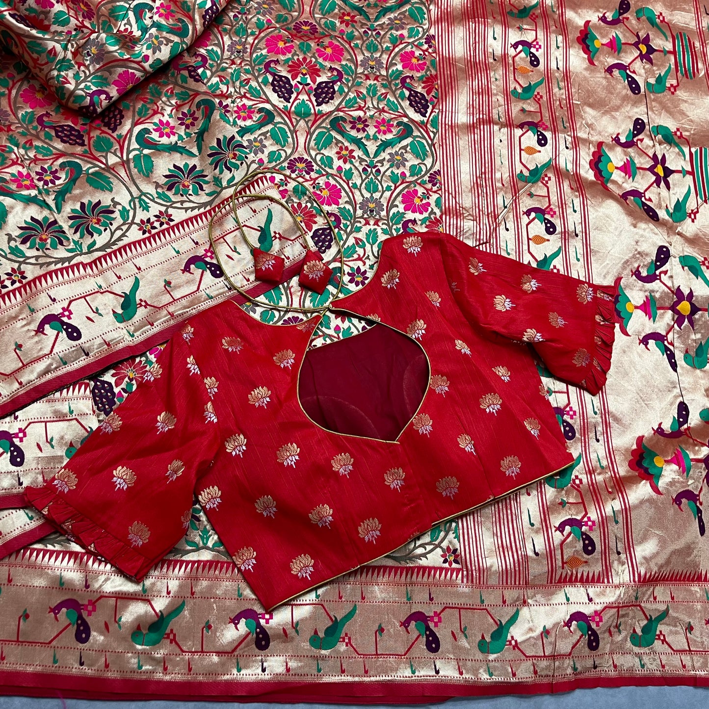 Paithani allover Jari woven