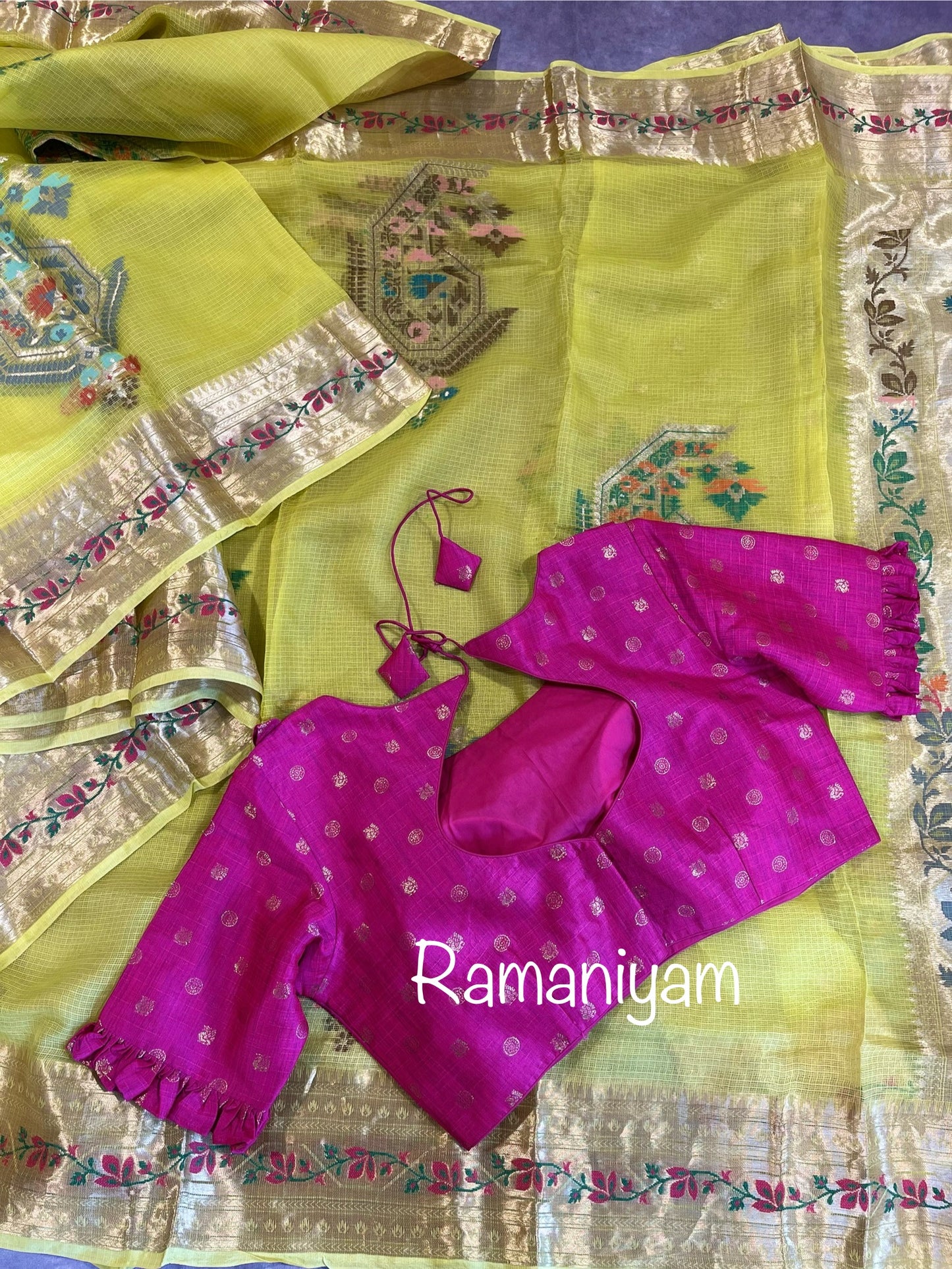 Kota saree with Jari borders