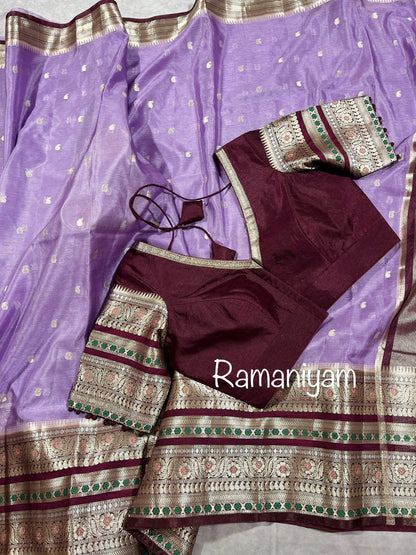 Lavander Kanchi Kota saree