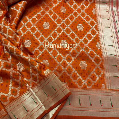 SilkPaithani (Rich Pallu Paithani Bandhani Saree)