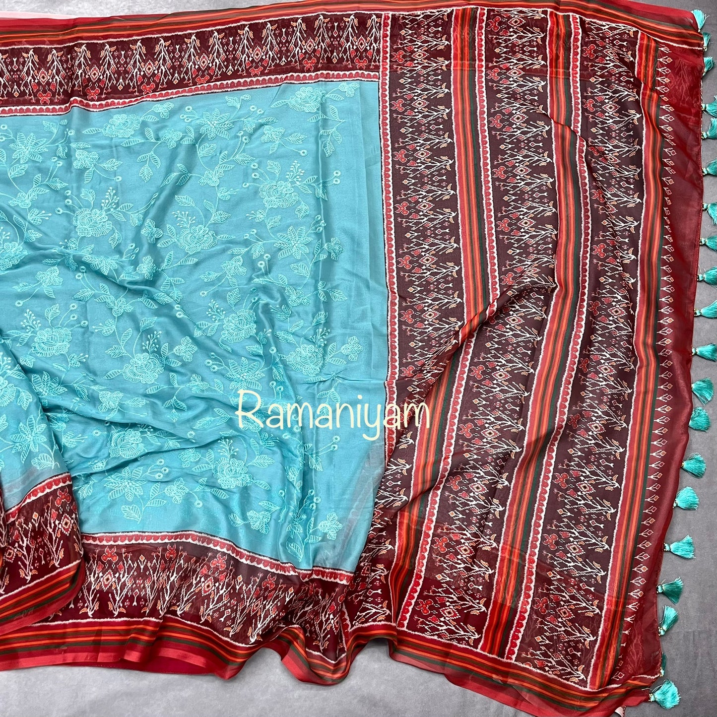 Patola Chikankari smooth georgette sarees