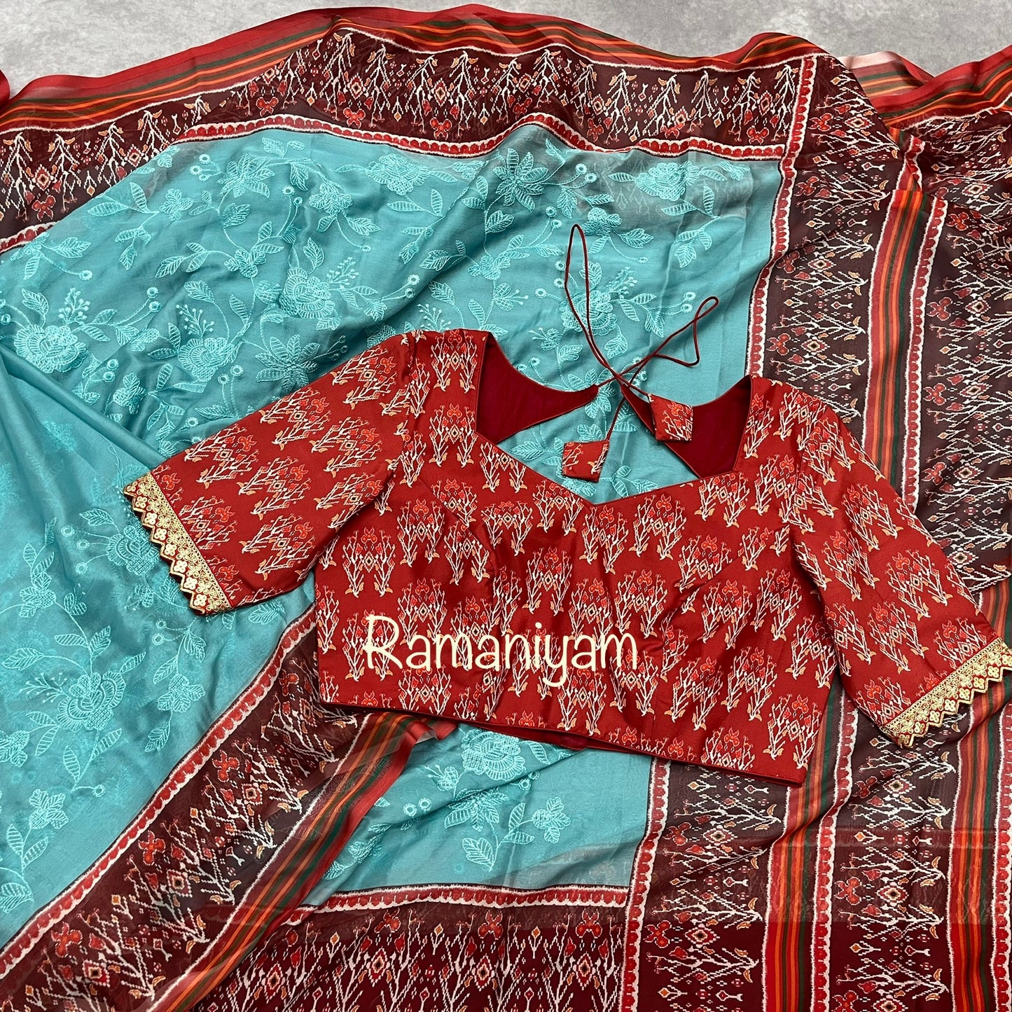 Patola Chikankari smooth georgette sarees