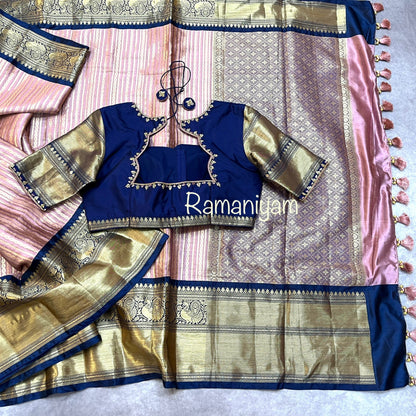 Banarasi saree with intricate Kanchi borders