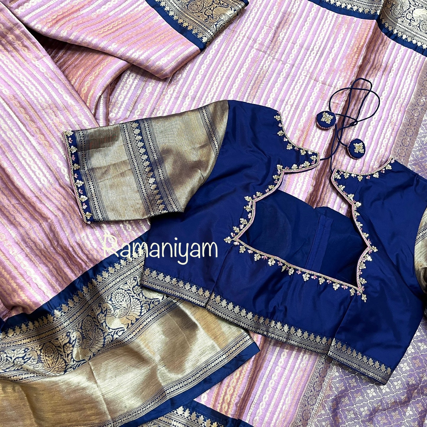 Banarasi saree with intricate Kanchi borders