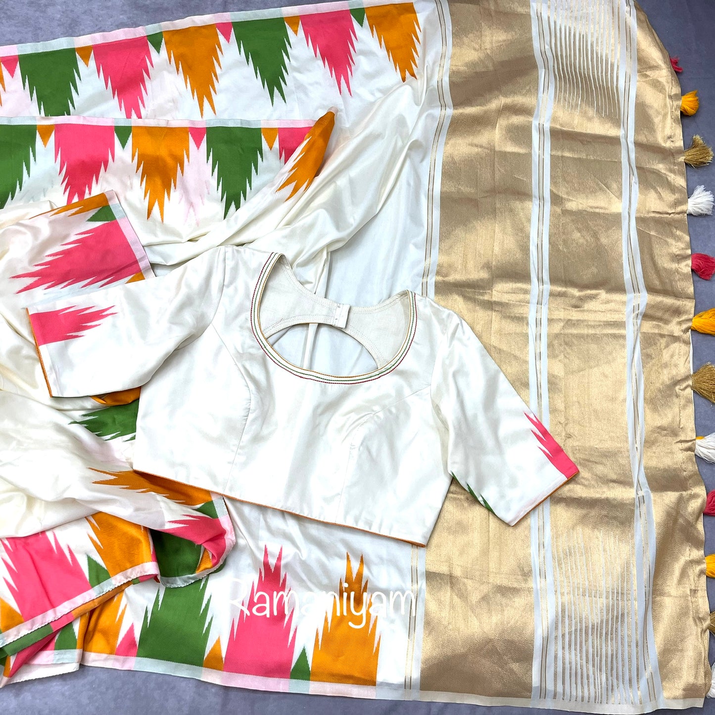 Off white Coimbatore soft silk