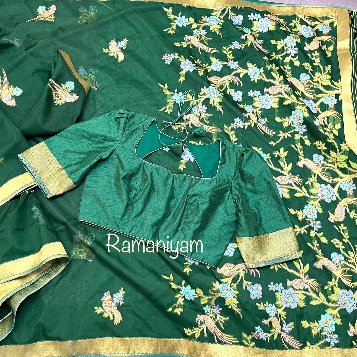 Banarasi Jamdani Saree - Ramaniyam USA